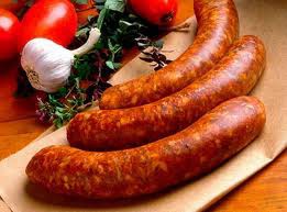 sült kolbász